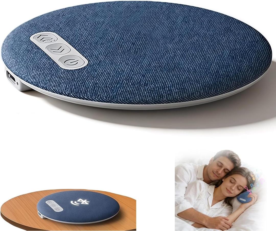 Pillow Speaker for Sleeping, 2026 Mini Bluetooth Pillow Speakers, Ultra-Thin Under Pillow Speaker with White Noise Machine Timer, Wireless Sleep Aid for Stereo Bass, Sleep Music (Blue)