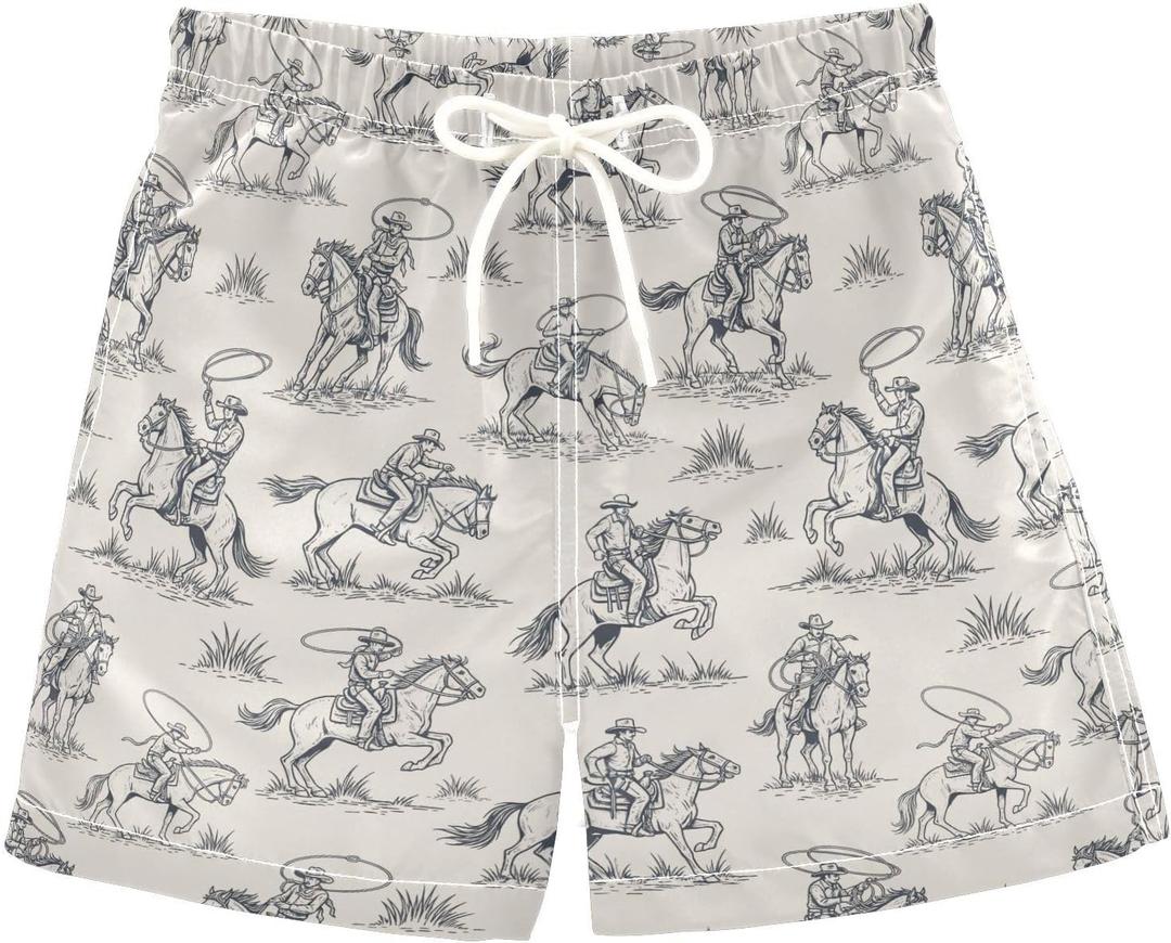 Boys Swim Trunks Beach Board Shorts Quick Dry Toddler Swimsuit Bathing Suits with Mesh Lining