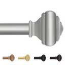 Antique Silver Curtain Rod 32 to 58 Inch(2.6 to 4.8 ft) with Brackets, USFOOK 7/8 Inch Splicing Single Curtain Rods for Windows 20 to 54 In, Adjustable Decorative Curtain Pole with Square Finials