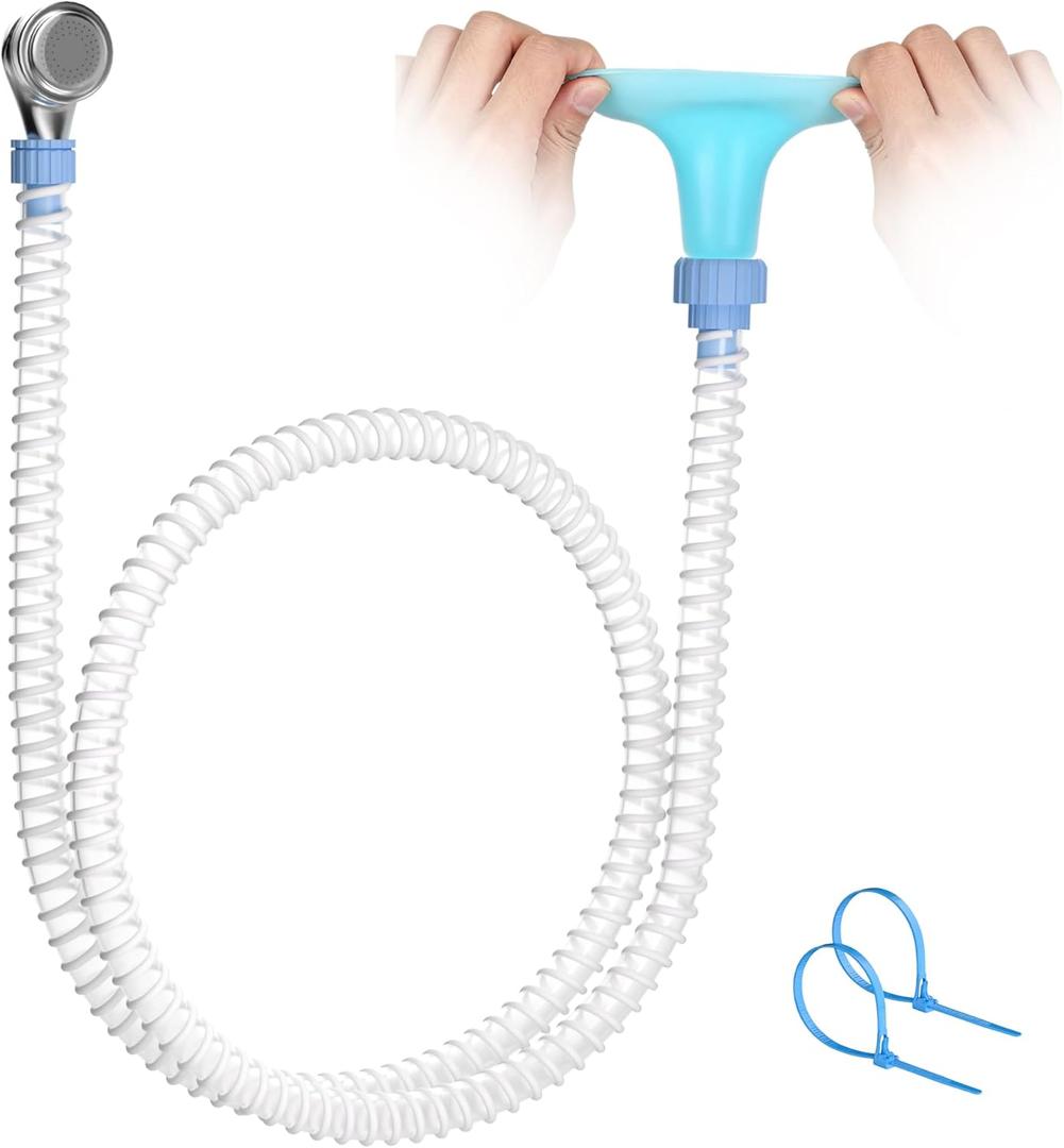 Slip-On Bathtub Faucet Sprayer Attachment - Portable Handheld Dog Shower Adapter with 6FT Hose. No-Tools Faucet Adapter for Pet Bathing, Dog Washing & Cleaning Sink, Tub