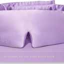 DROWSY Silk Sleep Mask - Face-Hugging, Padded Cocoon for Luxury Sleep in Total Darkness - 100% Pure Mulberry Silk (Lavender Haze)