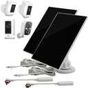 Ring Camera Solar Panel. Compatible with Ring Spotlight Cam Plus/ProStick Up Cam/Pro,&Other USB-C/DC3.5 Plug Camera Battery6V4W Fast Charger2PCS