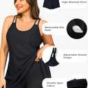 Tempt Me Women Plus Size Swim Dress - Two Piece Swimsuit 2025 Bathing Suit with Shorts (Black, 18W)