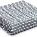 YnM Weighted Blanket,Heavy 100 Percent Oeko-Tex Certified Cotton Material(Blue White, 41''x60'' 6 lbs), Two Persons Sharing Use Bed | A Duvet Included