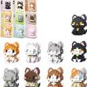 QISHOUTING 9 Packs Mini Cats Building Blocks, 9 Styles Small Cute Cat Building Set,Miniature Cat Figurine Toys for Adults Women,Birthday Party Favors Stocking Stuffers