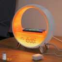 MOMILLA Sunrise Alarm Clock with Wireless Charging & Bluetooth Speaker, Compatible with Airpods/iPhone, Smart APP Control, Sound Machine, Night Light Bedrooms, Alarm Clocks for Heavy Sleepers Adults