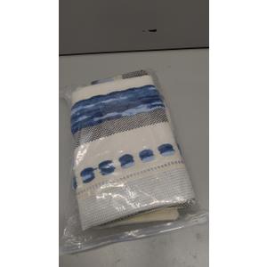 Boho Throw Pillow Covers 18x18 Set of 2 Farmhouse Decorative Cushion Case Striped Square Pillows Cover Chenille Pillow Cases Accent Neutral Pillowcase for Sofa Couch Bed,Sky Blue