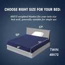 yescool Weighted Blanket for Adults (15 lbs, 48" x 72", Blue) Cooling Heavy Blanket for Sleeping Perfect for 140-160 lbs, Twin Size Breathable Blanket with Premium Glass Bead, Machine Washable