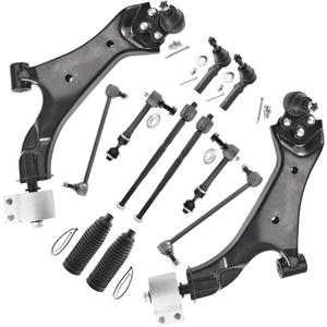 ASTARPRO - 2.4L Front Suspension End Kit for 2010-2017 GMC Terrain Chevy Equinox Lower Control Arms w/Ball Joint Tie Rods Boots Sway Bar links 2011 2012 2013 2014 2015 2016 Replacement -12pc
