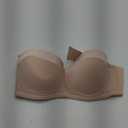 SEA BBOT Women Push Up Strapless Bra Anti-Slip Padded Convertible Multiway Bra 42D Dark Beige