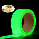 Oumers Glow in The Dark Tape 33 ft x 2 inch Green High Bright Luminous Tape Sticker Removeble Waterproof and Photoluminescent