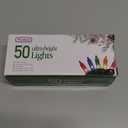 PREXTEX 50 Ct. Multi-Color Christmas Tree Lights with Green Wire - 10 Ft String Lights for Indoor and Outdoor Use - Multicolor Incandescent Christmas Tree Decoration with End-to-End Connectors