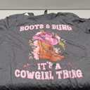 Boots and Bling its a Cowgirl Thing Rodeo Love Country Girls T-Shirt 3XL