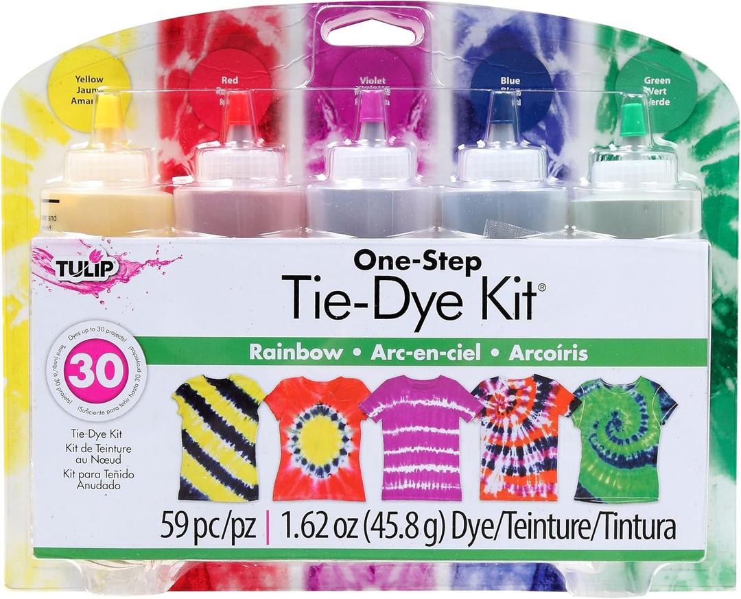 Tulip One-Step 5 Color Tie-Dye Kits Rainbow,1.62oz