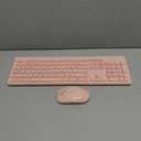 Wireless Keyboard and Mouse Comb, VEILZOR 2.4G Ultra-Slim USB Keyboard Mouse Set, Water-Dropping Keycaps, 12 Shortcuts, Wireless Keyboard for PC Laptop Windows XP/7/8/10, Vista, Mac, Pink
