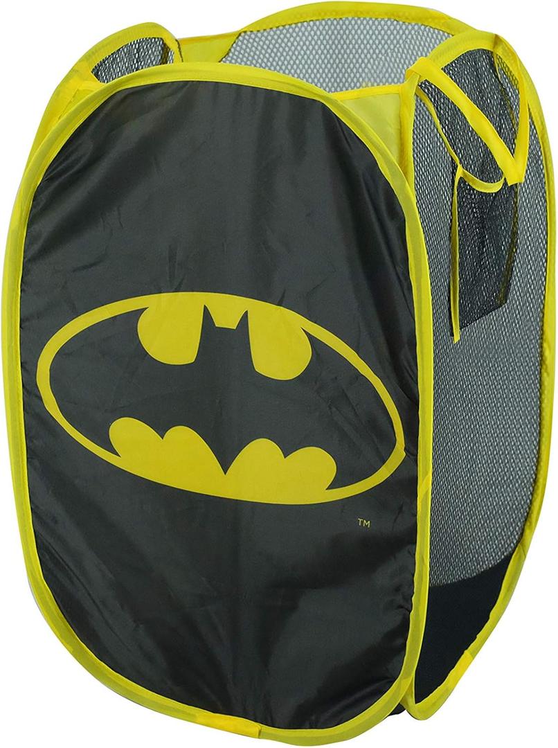 Warner Brothers Batman Pop Up Hamper with Durable Carry Handles, 21"H x 13.5"W X 13.5"L