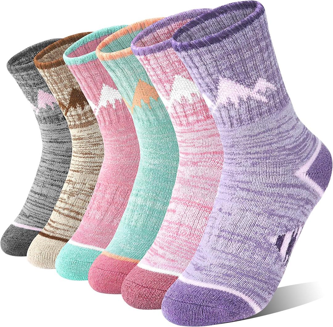 ANTSANG Kids Toddlers Boys Girls Merino Wool Hiking Athletic Thermal Warm Winter Socks (S)