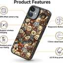 Magnetic for iPhone 11 Magsafe Case Cute Aesthetic - Durable Fashion Funny Phone Case - Girly Bear Pattern Print Cover Design for Woman Girl 6.1 inches Black