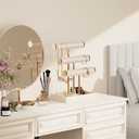 Abiglifty 3 Tier Necklace Holder Display, Jewelry Organizer, Jewelry Stand, Bracelet Display, Necklace Organizer, Bracelet holder, Jewelry Display for Necklace, Watches, Rings, Beige