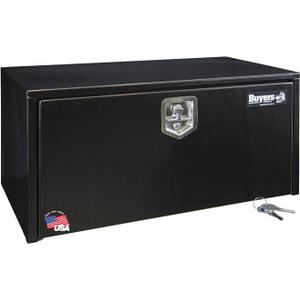 Buyers Products 1702305 Black Steel Underbody Truck Box, 18 x 18 x 36 Inch, Made In the USA, 14 Ga Black Steel Trailer/Truck Bed Tool Box, Weather-Resistant, Locking T-Latch