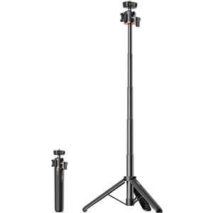 Extendable Tripod Selfie Stick for DJI Osmo Pocket 4P /4/3/2 Length Adjustable Extension Rod with Rotatable Gimbal for Insta360 ONE X5 /4/3/2 / Ace Pro 2 Action Camera Bracket Mount Holder