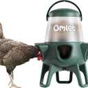 Omlet No Waste Chicken Feeder | No Spill Poultry Feeder | BPA Free 5 Anti-Bully Ports | Easy to Clean | Feeds 6 Hens for 7 Days | 12lb