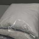 SAVORI Set of 2 Down and Feather Throw Pillow Inserts 14x14 Soft Fluffy Pillow Inserts with 100% Down-Proof Cotton Cover, Decorative Square Cushion Inner for Sofa Couch Bed-White