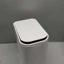 Cesun Small Bathroom Trash Can with Lid Soft Close, Step Pedal, 5 Liter / 1.3 Gallon Stainless Steel Garbage Can with Removable Inner Bucket, Waste Basket for Bathroom, Bedroom (White)