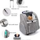 Lollimeow Pet Rolling Carrier, Dog Backpack with Wheels,Cats,Puppies Travel Bag with Wheels,Dog Trolley(Grey)