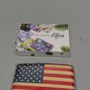 ELFISH Mini RFID Aluminum Wallet Credit Cards Holder Business Card Case Metal ID Case for Men Women (Flag)