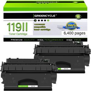 greencycle 119II Compatible Toner Cartridge Replacement for Canon 119II CRG119II 3480B001 Work for ImageClass MF6160dw LBP6300dn MF5950dw MF5880dn MF5850dn MF416dw MF414dw LBP253dw (Black, 2pk)