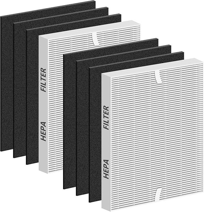 Improvedhand AP1512HH Replacement Filter for Coway Airmega 200m series AP1512HH AP1518R AP1519P, 2 Pack H13 True High Efficiency Filter & 6 Pack Activated Carbon PreFilter, Replace Part # 3304899