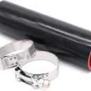 2" ID Straight Silicone Hose Coupler, High Temp 4-Ply Reinforced with Stainless Steel T-Clamps