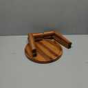 Demigo Indoor Plant Stand, Acacia Wooden Decorative Plant Shelf with Spill-Proof Tray, Stable 8 Tall Flower Holder for Heavy Pots, Gardening Display for Decor Living Room Patio - Natural Brown (Medium)