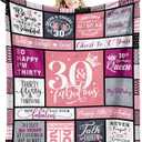 30th Birthday Gifts for Her, 1996 30th Birthday Gifts for Women, 30 Year Old Birthday Gifts for Woman, Gifts for 30 Year Old Female, Thirty Birthday Decorations, Happy 1996 Bday Blanket 60" X 50"