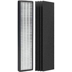 Nispira NEA-F1 NEA-C1 True HEPA Filter Activated Carbon Filter Replacement For Eureka NEA120 Toshiba Smart WiFi Danby DAP143AW-UV DAP143BAB-UV Air Purifier. 1 Set