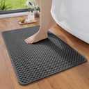 YDKGL Bathroom Rugs Non Slip, Super Absorbent Quick Dry Bath Mat, Foam Weave Texture Rubber Backing Ultra Thin Bathroom Mats Fit Under Door Bathroom Floor Bathtub Shower