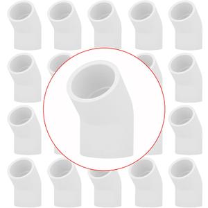 20 Pack 3/4" 45 Degree PVC Elbow Pipe Fitting Connector (Socket x Socket) Furniture Build Grade SCH40 3/4 Inch 45 Degree Elbow PVC Corner Adapter for Home Sewer Plumbing Water Line 20 Pack 3/4" 45 Degree PVC Elbow Pipe Fitting Connector (Socket x Socket) Furniture Build Grade SCH40 3/4 Inch 45 Degree Elbow PVC Corner Adapter for Home Sewer Plumbing Water Line
