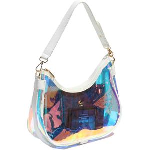 Clear Shoulder Bag for Women Stadium-Approved Cute Hobo Tote, Crossbody Handbag & Mini Clutch Purse