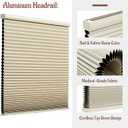 Custom Color-Matched 1.5" Cordless Cellular Shades for Indoor Windows & Doors, Privacy Cordless Cellular Shades for Indoor Windows, Insulated Honeycomb Blinds, Noise Reduced Honeycomb Blinds