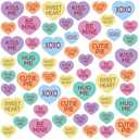 Tellingyou Valentine's Day Window Gel Cling Conversation Thick Gel Cling Valentine Window Sticker Removable Reusable Decal for Glass Wedding Valentines Party Home Decor(Heart,Multicolor)