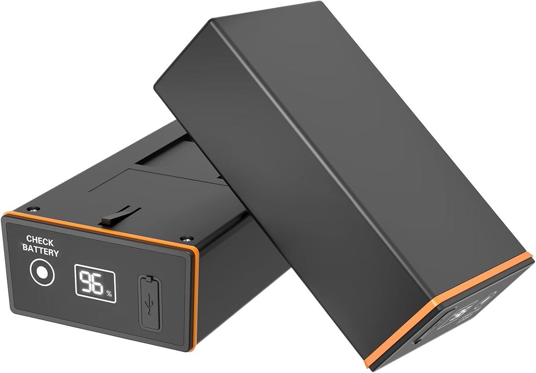 2-Pack 6000mAh Power Mag Battery Pack for Moultrie Edge Cellular Trail Camera - Digital Display & 20W PD Fast Charing & Solar Panels Charging-Work with Moultrie Edge,Edge Pro,Edge 2,Edge 2 Pro,Edge 3