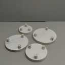 Geetery 4 Pcs Wooden Risers for Display Wood Pedestal Stand Mini Tray Stand Round Wooden Pedestal Holder Rustic Riser for Decor Tiered Tray Decor Home Kitchen, 4 Size(White)