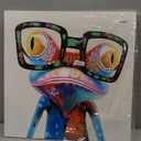 SEVEN WALL ARTS Colorful Animal Wall Art Cute Happy Frog with Glasses Painting Hip Hop Funny Canvas Picture for Kids Boy Girl Room Bathroom Nursery Office Decor 32 x 32 Inch