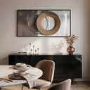Large Horizontal Framed Modern Elegant Wall Art for Living Room, 48x24 Inch