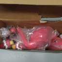 Briwooody 6 Pack Flamingo Christmas Decorations Yard Outside Waterproof Pink Plastic Reindeer Flamingo Stake for Christmas Lawn Garden Outdoor Sign Xmas Gifts for Women Mom