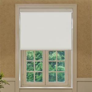 Allesin Motorized Roller Blinds - Rechargeable, Remote Controlled, Cordless and No-Drill Electric Shades for Windows (Custom Size, 100% Blackout White)