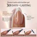 BTArtboxnails French Gel Nail Tips - French Tip Press on Nails Brown Extra Short Almond XCOATTIPS for Nail Extensions
