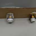 Milk Glass Vanity Lights for Bathroom, 3 Light Brass Bathroom Light Fixtures Over Mirror, Ceramic E26 Sockets Wall Mounted