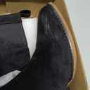 Women's Ankle Boots Mid-height Heels Chelsea Zipper Dressy Booties, 9.5,Black Suede